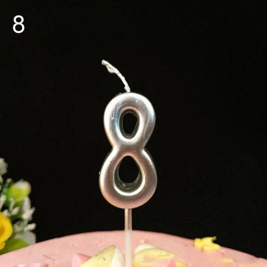 1 2 3 4 5 6 7 8 9 0 Number Birthday Candles Gold Silver Kids Birthday